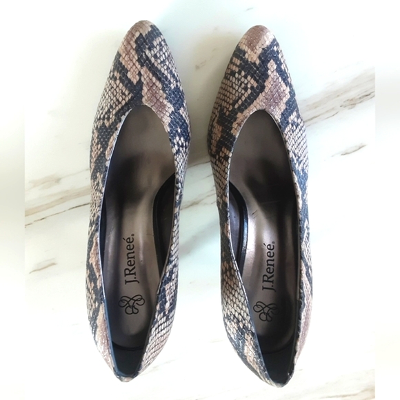 J. RENEE Frenzy Snakeskin Pumps Sz 8.5M - Picture 4 of 11